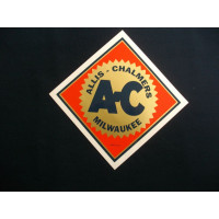 Allis Chalmers 2 1/2 inch orange background Mylar Decal Set Allis Chalmers 2 1/2 inch orange background Mylar Decal Set