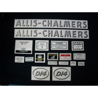 Allis Chalmers D14 (w/oval model letters) Mylar Cut Decal Set