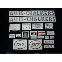 Allis Chalmers D17 diesel (w/oval model letters) Mylar Cut Decal Set Allis Chalmers D17 diesel (w/oval model letters) Mylar Cut Decal Set