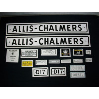 Allis Chalmers D17 diesel (black bar grill) Mylar Cut Decal Set Allis Chalmers D17 diesel (black bar grill) Mylar Cut Decal Set