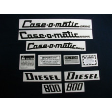 Case 800 Case-o-matic diesel Mylar Cut Decal Set Case 800 Case-o-matic diesel Mylar Cut Decal Set