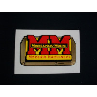 Minneapolis Moline Tractor 2x3 Mylar Cut Decal (MM123)