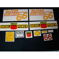 Oliver 66 Row Crop diesel yellow # Mylar Cut Decal Set (O108) Oliver 66 Row Crop diesel yellow # Mylar Cut Decal Set (O108)