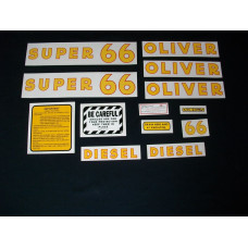 Oliver Super 66 diesel Mylar Cut Decal Set (O119) Oliver Super 66 diesel Mylar Cut Decal Set (O119)