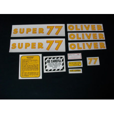 Oliver Super 77 Mylar Cut Decal Set (O120) Oliver Super 77 Mylar Cut Decal Set (O120)
