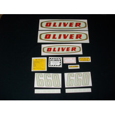Oliver 660 diesel early Mylar Cut Decal Set (O127) Oliver 660 diesel early Mylar Cut Decal Set (O127)