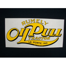 Rumely Oil Pull Pull 7 x 15 yellow Mylar Cut Decal (R136)