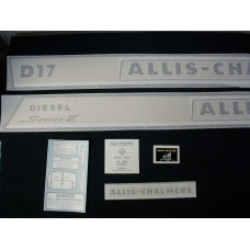 Allis Chalmers D17 Series III diesel w/chrome Vinyl Cut Decal Set Allis Chalmers D17 Series III diesel w/chrome Vinyl Cut Decal Set
