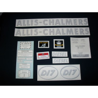 Allis Chalmers D17 diesel (w/oval model letters) Vinyl Cut Decal Set Allis Chalmers D17 diesel (w/oval model letters) Vinyl Cut Decal Set