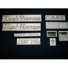 Case 200 Tripl-Range Vinyl Cut Decal Set Case 200 Tripl-Range Vinyl Cut Decal Set