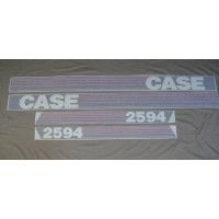 Case 2594 Case (blk/org/wht) hood & fender stripe Vinyl Cut Decal