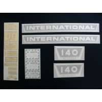 Farmall 140 Hi-Clear (blk/chrome) Vinyl Cut Decal Set (VI488)