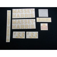 Massey Harris 33 Vinyl Cut Decal Set