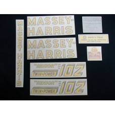 Massey Harris 102 Senior Twin Power Vinyl Cut Decal Set