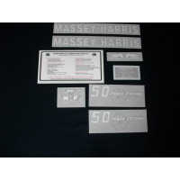 Massey Harris 50 MH 50 with Power Steering Vinyl Cut Decal Set