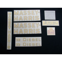 Massey Harris 33 Diesel Vinyl Cut Decal Set Massey Harris 33 Diesel Vinyl Cut Decal Set