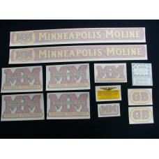 Minneapolis Moline GB Vinyl Cut Decal Set (VMM110)