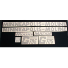 Minneapolis Moline G705 (slanted G705 mod ltr) Vinyl Cut Decal Set (VMM148) Minneapolis Moline G705 (slanted G705 mod ltr) Vinyl Cut Decal Set (VMM148)