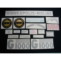Minneapolis Moline G1000 Vista Vinyl Cut Decal Set (VMM157) Minneapolis Moline G1000 Vista Vinyl Cut Decal Set (VMM157)