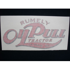 Rumely Oil Pull Pull 4 x 8 red Vinyl Cut Decal (VR6) Rumely Oil Pull Pull 4 x 8 red Vinyl Cut Decal (VR6)