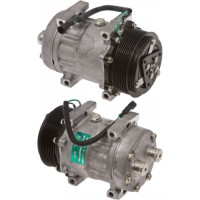 Case | Case IH 721E Wheel Loader Sanden Compressor with Serpentine Clutch - New | 8808144 Case | Case IH 721E Wheel Loader Sanden Compressor with Serpentine Clutch - New | 8808144