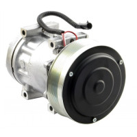 Case | Case IH 7130 Combine Sanden Compressor with Serpentine Clutch - New Case | Case IH 7130 Combine Sanden Compressor with Serpentine Clutch - New