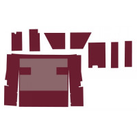 International Harvester 986 Cab Kit without Headliner - Maroon