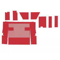 International Harvester 986 Cab Kit without Headliner - Red