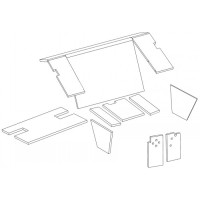 International Harvester 986 Cab Kit without Headliner - Black