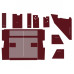 International Harvester Cab Kit without Headliner - Maroon (3388, 3588, 3788)