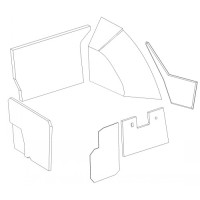 Case | Case IH 7130 Cab Kit without Headliner - Gray