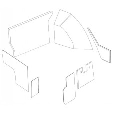 Case | Case IH 8930 Cab Kit without Headliner - Gray Case | Case IH 8930 Cab Kit without Headliner - Gray
