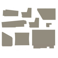 Case | Case IH 4694 Cab Kit with Headliner - Gray Case | Case IH 4694 Cab Kit with Headliner - Gray
