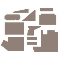 Massey Ferguson 860 Cab Kit with Headliner - Ginger Brown (CM852(860)) Massey Ferguson 860 Cab Kit with Headliner - Ginger Brown (CM852(860))