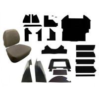John Deere 4430 Complete Cab Interior Kit - Black with Cowl Cover and SR71200 Cushion Set