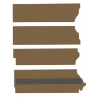 John Deere 4650 Cab Post Kit - Brown John Deere 4650 Cab Post Kit - Brown