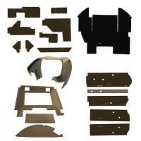 John Deere 2940 Complete Cab Interior Kit - Brown with Cowl Kit