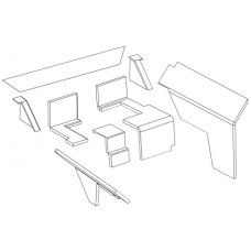 John Deere 2640 Cab Kit without Headliner - Brown