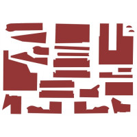 White | AGCO White 100 Cab Kit without Headliner - Red Basket Weave White | AGCO White 100 Cab Kit without Headliner - Red Basket Weave