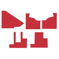 White | AGCO White 2-105 Cab Kit with Headliner - Red White | AGCO White 2-105 Cab Kit with Headliner - Red