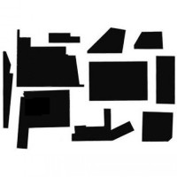 White | AGCO White 8900 Cab Kit with Headliner - Black White | AGCO White 8900 Cab Kit with Headliner - Black