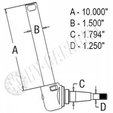 Massey Ferguson Front Axle Spindle - Right Hand - HM898221 Massey Ferguson Front Axle Spindle - Right Hand - HM898221