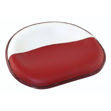 International Harvester B Red and White Vinyl Pan Seat International Harvester B Red and White Vinyl Pan Seat