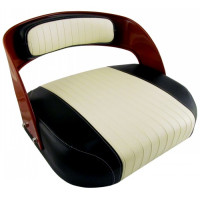 International Harvester 460 Embossed Cream Vinyl Seat with Frame and Assembled | S371585ECAFX(460) International Harvester 460 Embossed Cream Vinyl Seat with Frame and Assembled | S371585ECAFX(460)