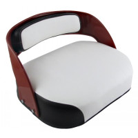 International Harvester 660 Black and White Vinyl Seat with Frame and Assembled International Harvester 660 Black and White Vinyl Seat with Frame and Assembled