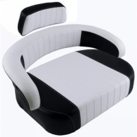 International Harvester 656 Embossed White and Black Vinyl Cushion Set with Upper Back
