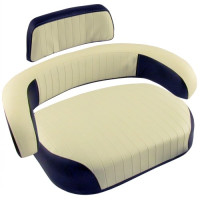 International Harvester 2826 Embossed Cream Vinyl Cushion Set with Upper Back