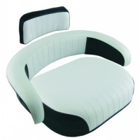 International Harvester 2826 Embossed Black and White Vinyl Cushion Set with Upper Back
