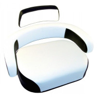 International Harvester 1066 Black and White Vinyl Cushion Set with Upper Back, Classic Style International Harvester 1066 Black and White Vinyl Cushion Set with Upper Back, Classic Style