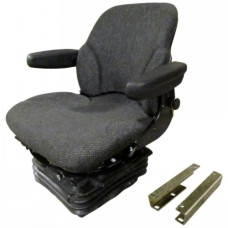 International Harvester 3088 Asphalt Gray Fabric Seat with Air Suspension and Brackets International Harvester 3088 Asphalt Gray Fabric Seat with Air Suspension and Brackets
